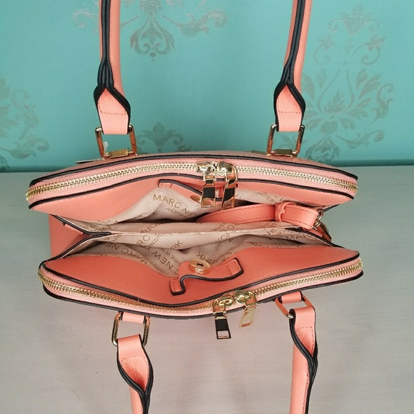 NWT Marc New York Coral Leather Handbag  Tote - Picture 6 of 8